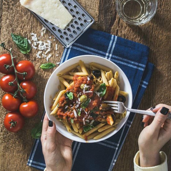 Fire Roasted Penne Puttanesca