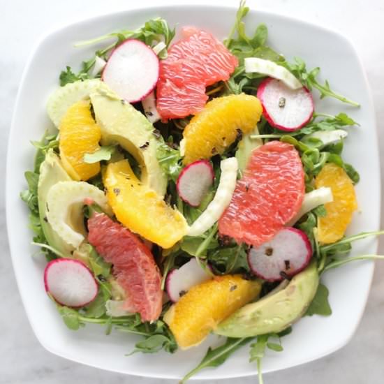 Citrus Fennel Arugula Salad