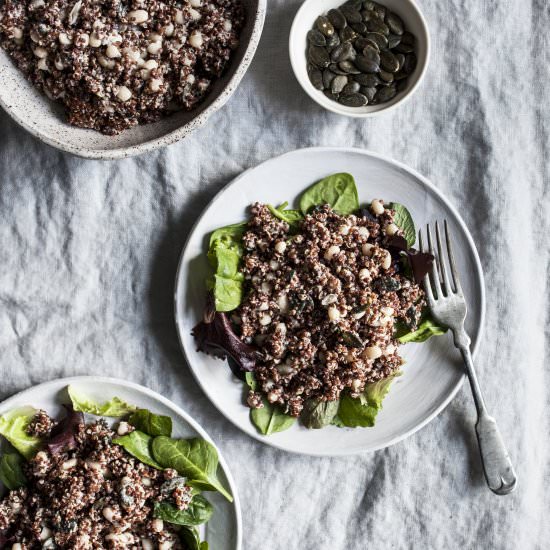 Quinoa, Pumpkin Seed, & Tahini Salad