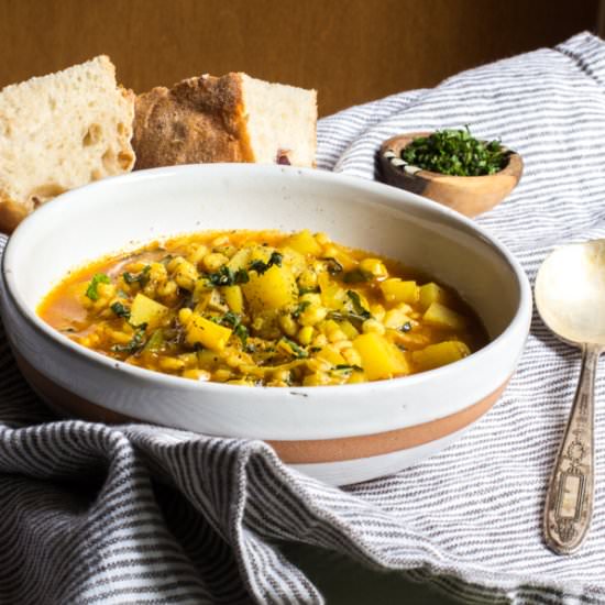 Vegan Barley Soup with Mint