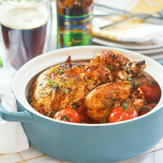 Roast Chicken, Tomatoes and Olives