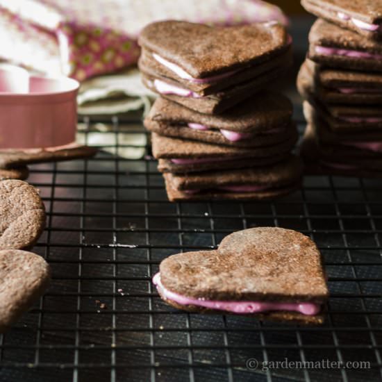 Chocolate Heart-Shaped Cookies