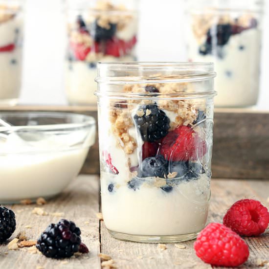 Triple Berry Yogurt Parfait