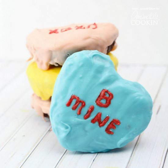 Conversation Heart Brownies