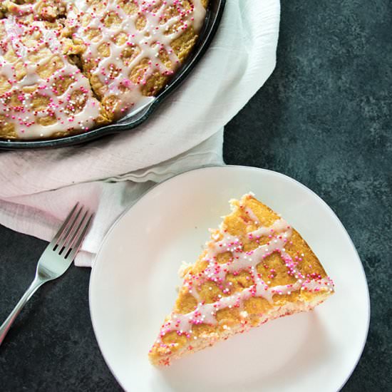 One Bowl Strawberry Swirl Cake