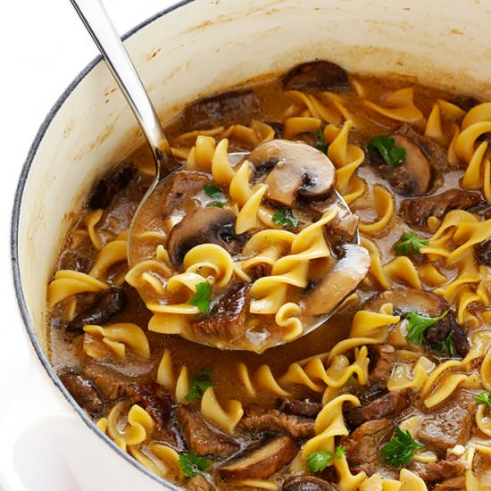 Beef Stroganoff Soup
