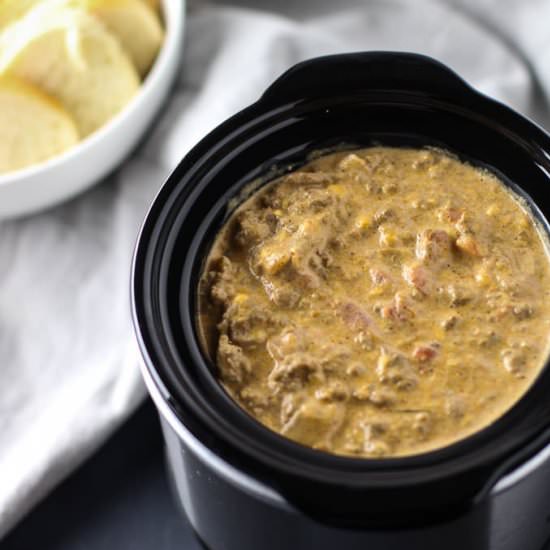Slow Cooker Bacon Cheeseburger Dip