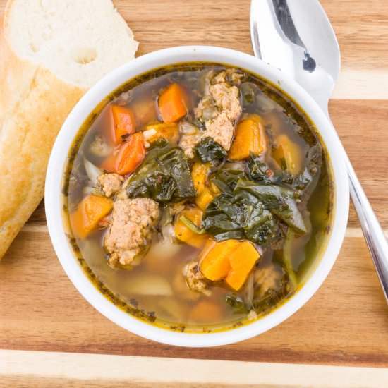 Turkey Sausage Sweet Potato Soup