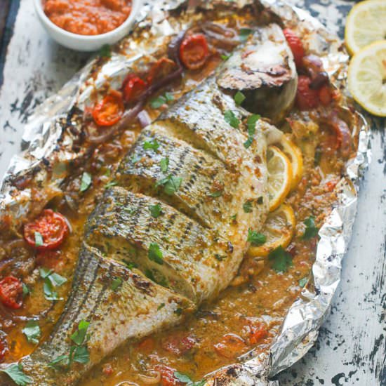Whole Baked Seabass