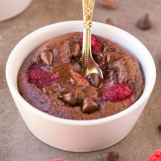 Healthy Chocolate Raspberry Brownie
