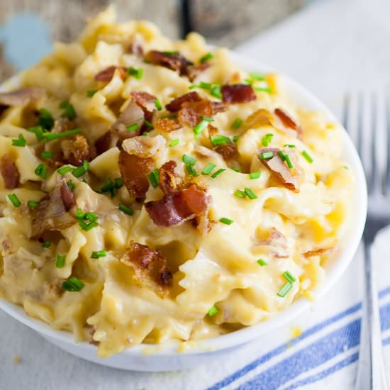 Bacon Cheddar Bow Ties