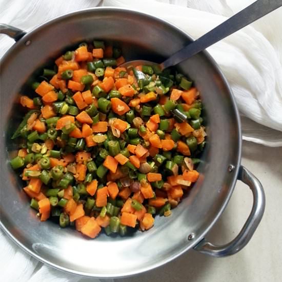 Carrot and Beans Stir Fry