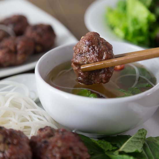 Bun Cha Vietnamese Pork Meatballs