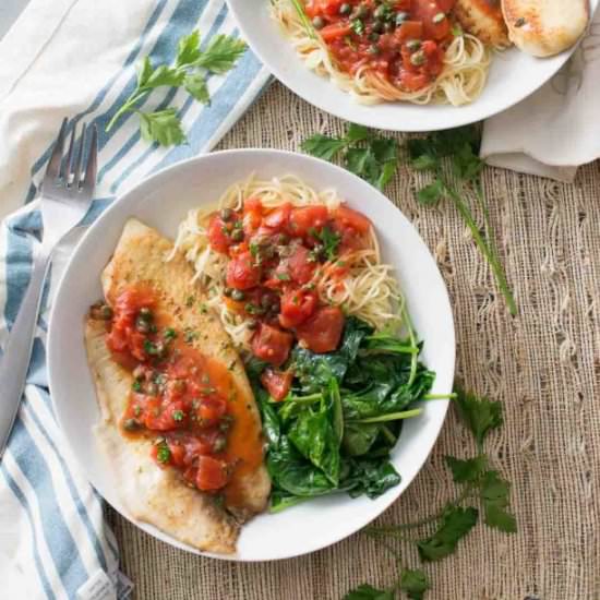 Tilapia with Tomatoes and Capers