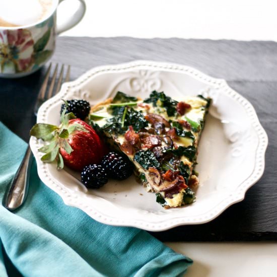 Bacon, Kale and Mushroom Frittata