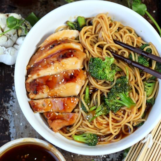 Simple Teriyaki Noodle Bowl