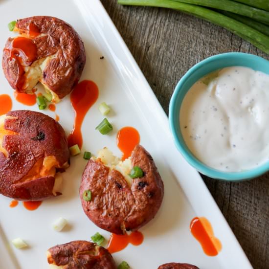 Buffalo Smashed Potatoes