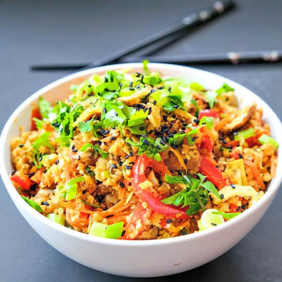 Low Carb Singapore Cauliflower Rice