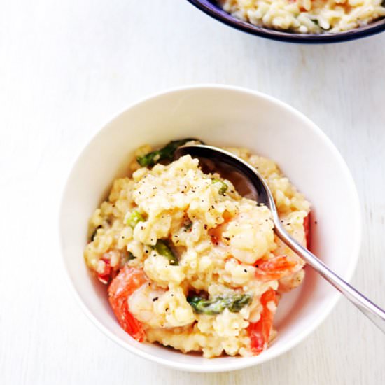 Shrimp Asparagus Risotto