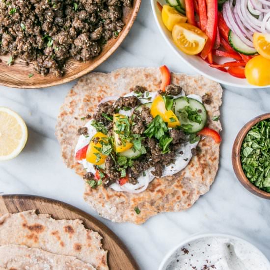 Lamb Salad Flatbreads