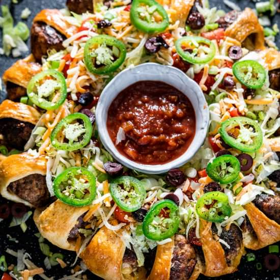 Taco Meatball Ring