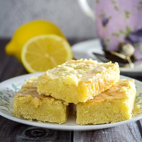 Lemon Brownies & Lemon Glaze