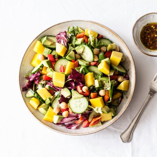 Mango Chickpea Curry Salad