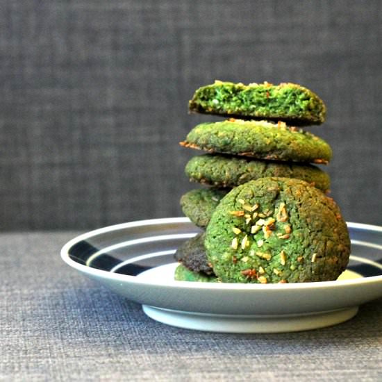 Coconut Pandan Cookies