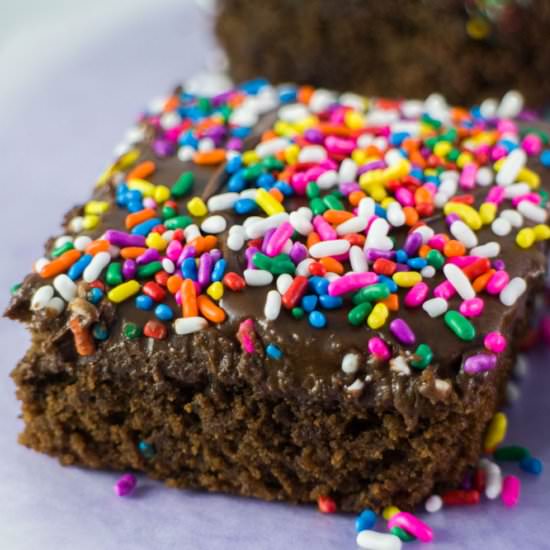 Birthday Cake Black Bean Brownies