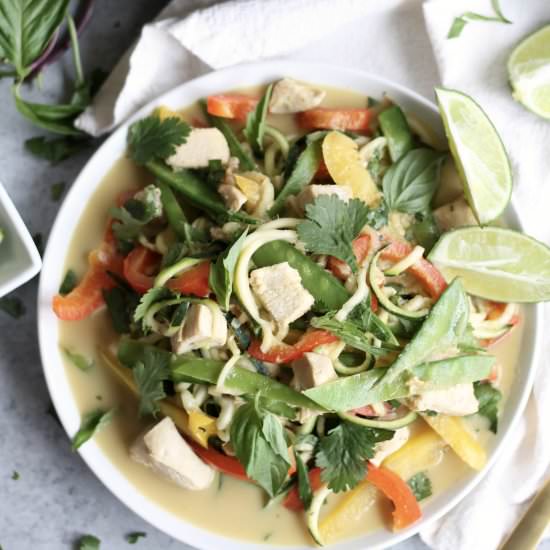 Thai Green Curry Chicken Zoodles