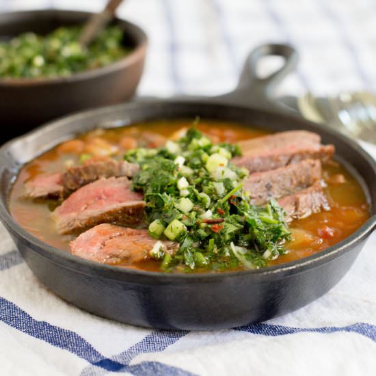 Chimichurri & Seared Steak Stew
