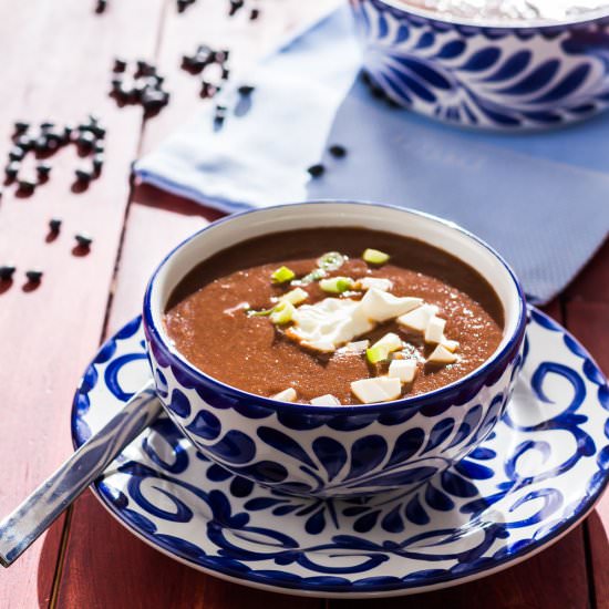 10 Minute Vegetarian Black Bean Soup
