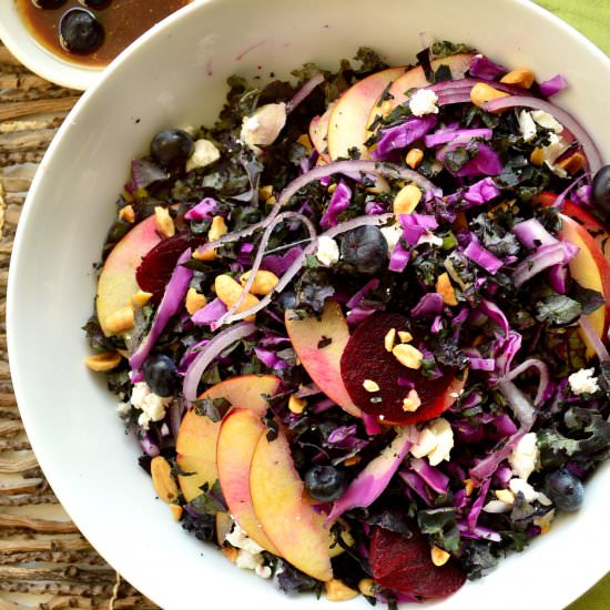 Purple Kale and Cabbage Salad