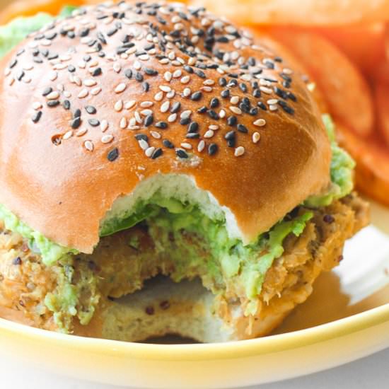 Homemade Lima Bean Veggie Burger