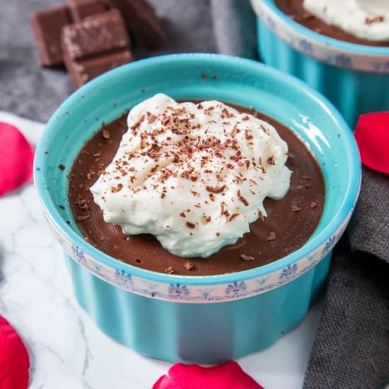 Chocolate Pots de Creme for Two