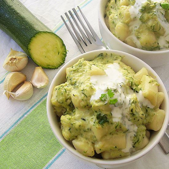Gnocchi with Zucchini Sauce