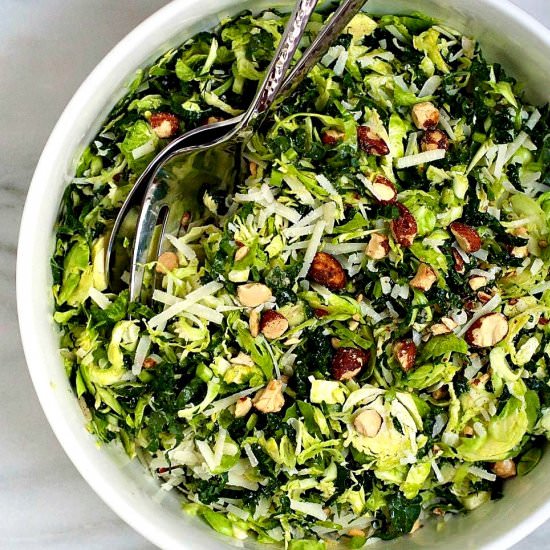 Kale and Brussels Sprout Salad