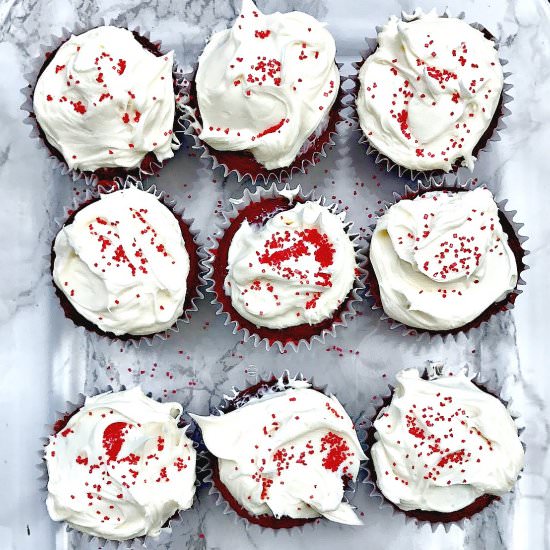 Guilt-Free Red Velvet Cupcakes