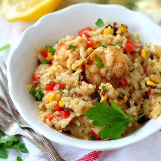 Easy Dairy-Free Shrimp Risotto
