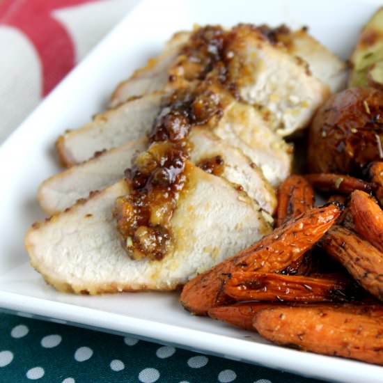 Easy One Pan Honey Dijon Pork Loin