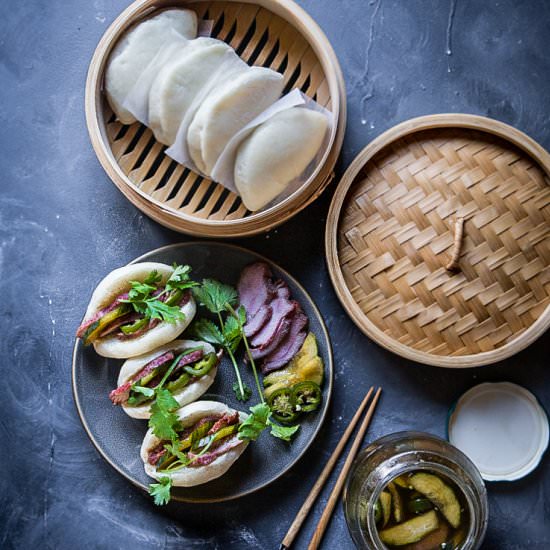 Momofuku Style Flat Steamed Buns
