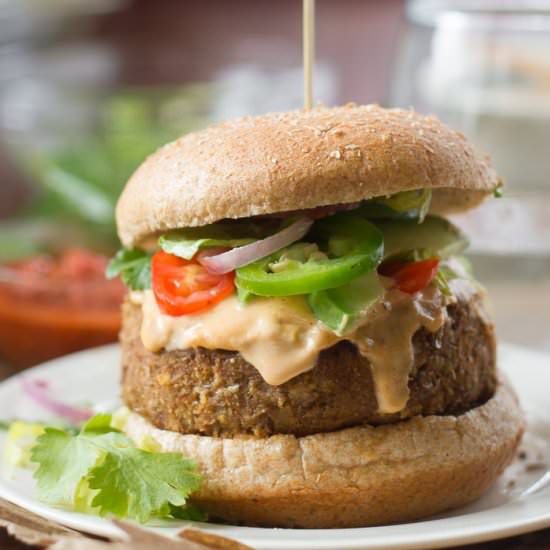 Vegan Nacho Burger