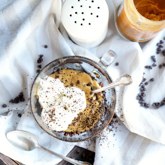 Chocolate PB Protein Mug Cake