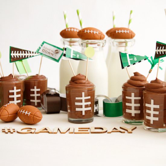 Super Bowl Football Pudding