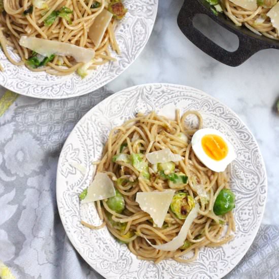 Spaghetti with Brussels Sprouts