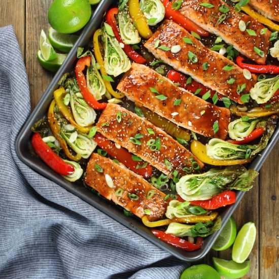 Honey-Lime Roast Sheet Pan Salmon