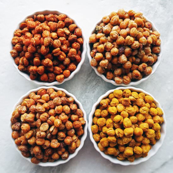 Crunchy Roasted Chickpeas 4 Ways