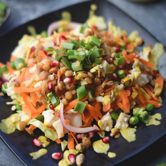 Indian Carrot Lentil Salad with Cur