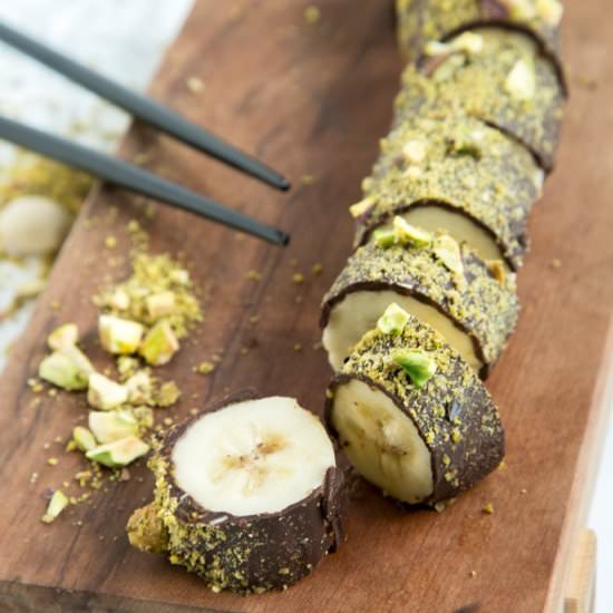 Pistachio Chocolate Banana Sushi