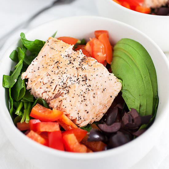 Mediterranean Salmon Buddha Bowls